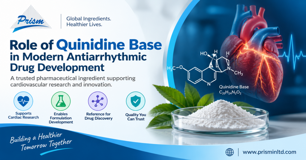 Quinidine Base API for modern antiarrhythmic drug development and cardiovascular research
