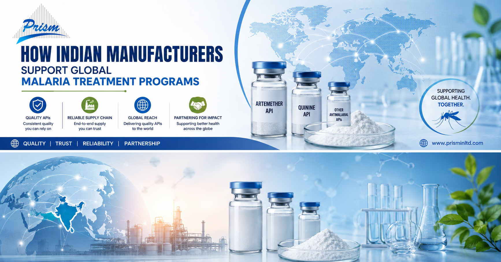 Indian pharmaceutical manufacturers supporting global malaria treatment programs with quality antimalarial APIs and reliable supply chains.